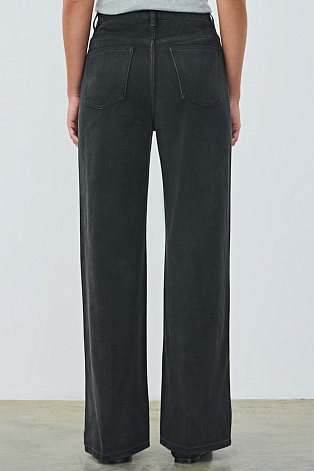 Свободные прямые джинсы, темно-серые 