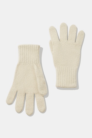 Перчатки с ангорой, кремовые 