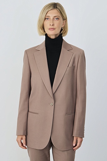 Удлиненный жакет, цвет бежевый MILA