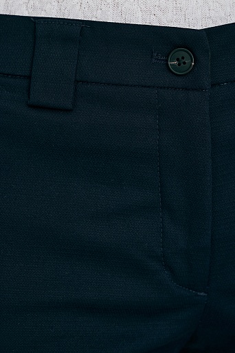 Темно-синие зауженные брюки из текстурной ткани