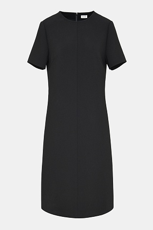 Платье с коротким рукавом, черное