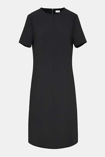 Платье с коротким рукавом, черное
