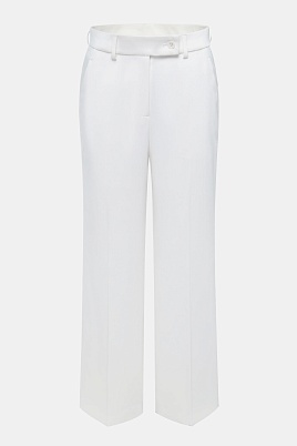Свободные прямые брюки со стрелками, белые ELEANOR