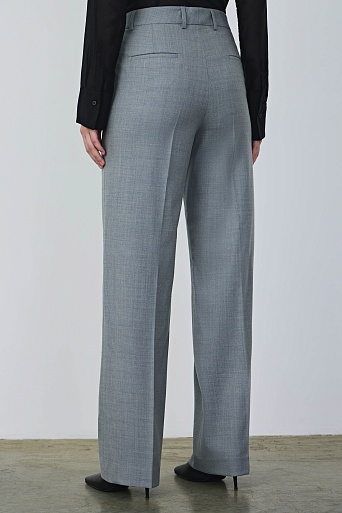 Костюмные однотонные брюки, серые MARIA