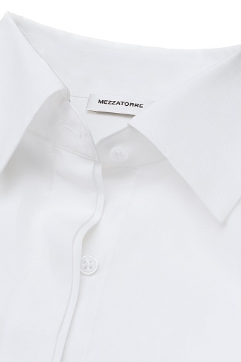 Свободная рубашка из лиоцелла, молочная