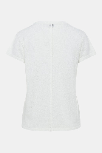 Трикотажный топ из букле, белый