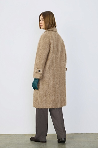 Кашемировое пальто, песочное