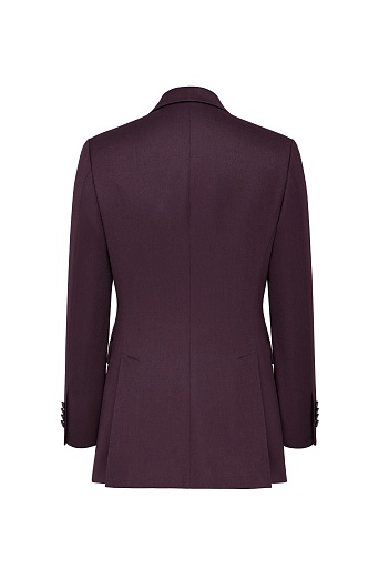 Двубортный жакет из шерсти, винный