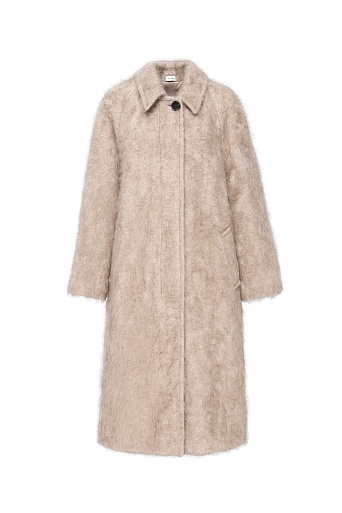 Кашемировое пальто, песочное