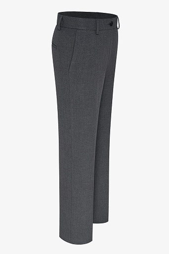 Свободные брюки со стрелками, серый меланж