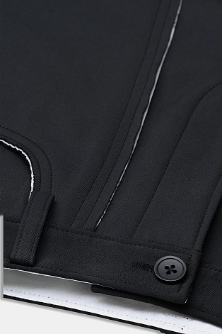 Свободные брюки с контрастными деталями, черные