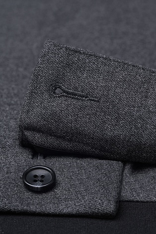 Прямые брюки, темно-серые