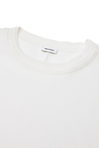 Трикотажная футболка оверсайз, белая