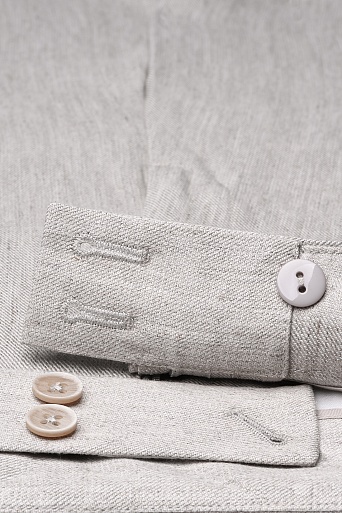 Расклешенные брюки со льном, цвет овсяное молоко