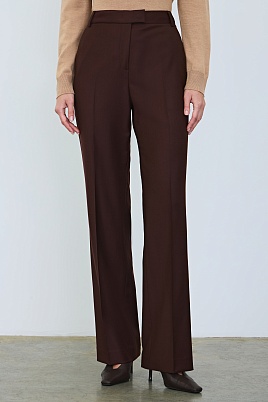 Прямые брюки со стрелками, шоколадные ANNIKA