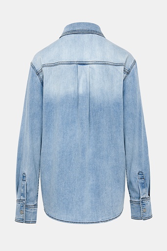 Джинсовая рубашка из тенселя, голубая