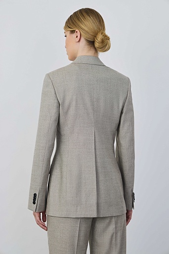 Удлиненный жакет на одной пуговице, серо-бежевый FLORENCE