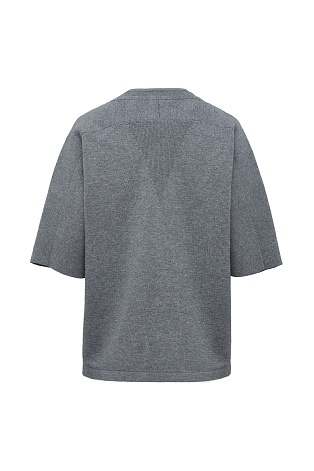 Джемпер с рукавом три четверти, серый