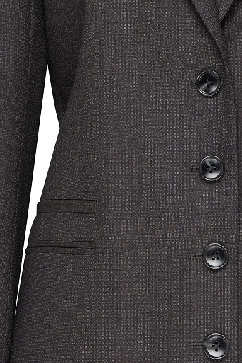 Жакет с декоративной шнуровкой на спинке, темно-серый