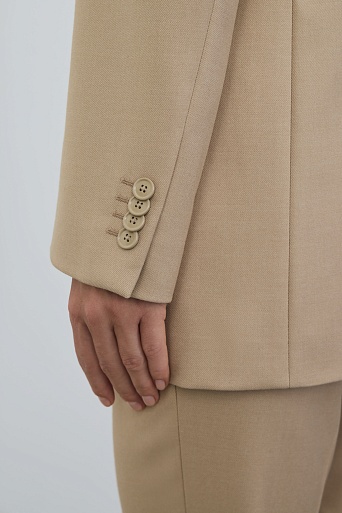 Однотонный жакет, цвет бежевый MILA