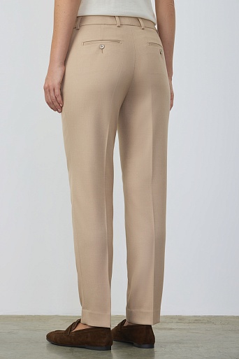 Зауженные брюки со стрелками, цвет бежевый EMMY