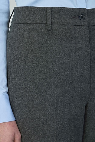 Брюки прямого силуэта, серый меланж