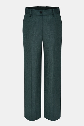 Костюмные брюки со стрелками, зеленые MARIA