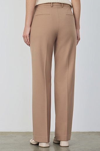 Прямые брюки со стрелками, цвет бежевый MARIA