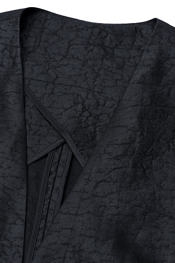 Текстурный жакет из натурального шелка, черный