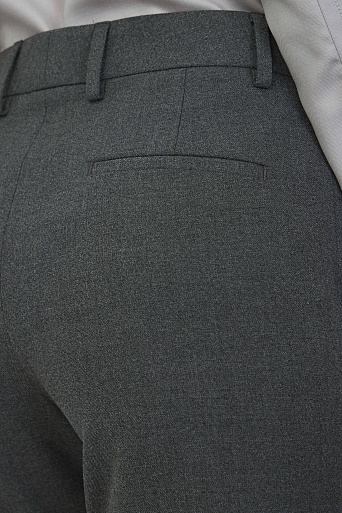 Брюки прямого силуэта, серый меланж 