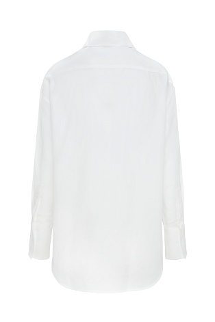 Свободная рубашка из лиоцелла, молочная