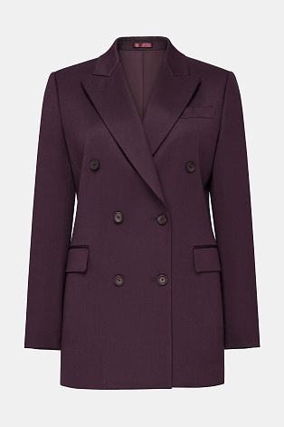 Двубортный жакет из шерсти, винный Jana