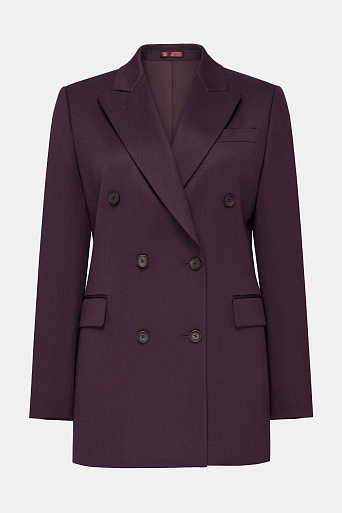 Двубортный жакет из шерсти, винный Jana