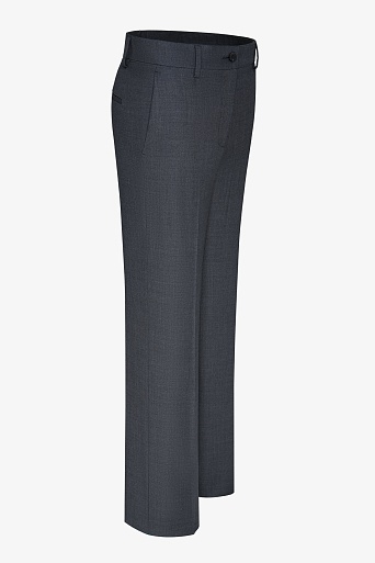 Прямые брюки из шерсти, серые