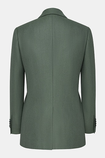 Удлиненный жакет из шерсти на одной пуговице, цвет шалфей