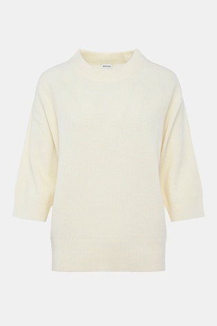 Свободный джемпер с рукавом 3/4, сливочный