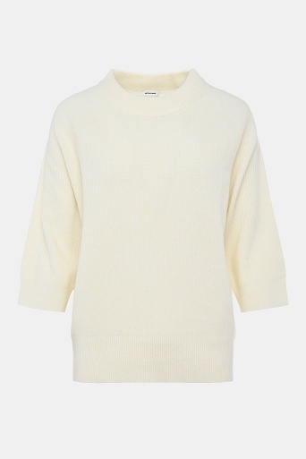 Свободный джемпер с рукавом 3/4, сливочный