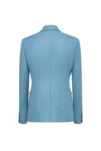Однотонный пиджак голубого цвета ZEA
