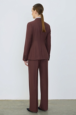 Костюмный пиджак из шерсти, красно-коричневый Jemma