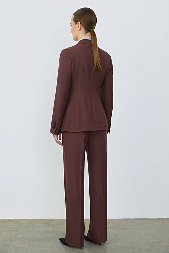 Костюмный пиджак из шерсти, красно-коричневый