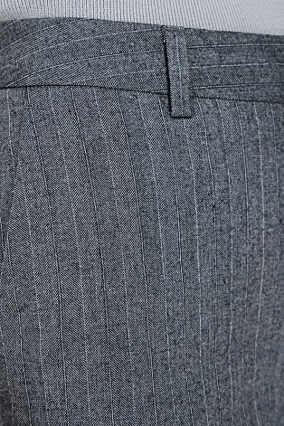 Зауженный брюки серого цвета в полоску CIGARETTES