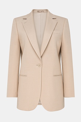 Удлиненный жакет на одной пуговице, бежевый MILA