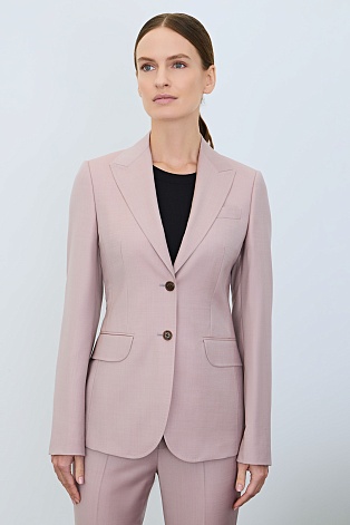 Приталенный жакет из шерсти, пудровый AGATHA