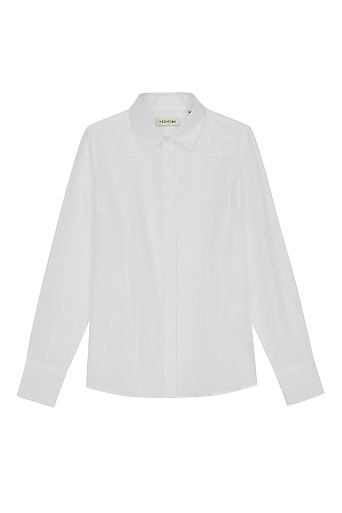 Белая полупрозрачная блузка
