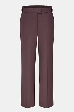 Прямые костюмные брюки со стрелками, винные