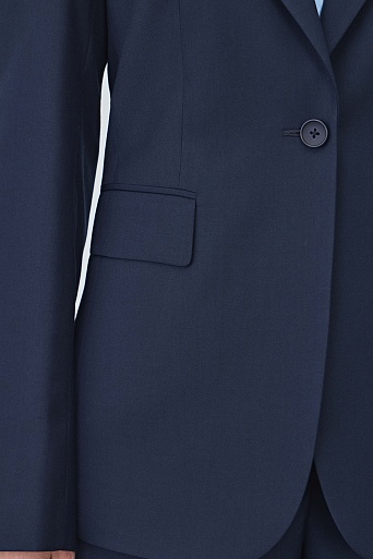 Костюмный жакет на одной пуговице, темно-синий KARLA