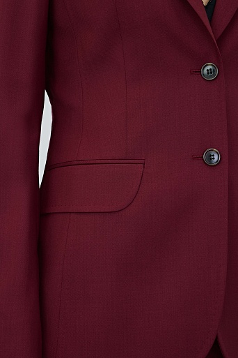 Приталенный жакет на двух пуговицах, винный AGATHA