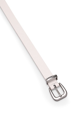 Кожаный ремень, молочный