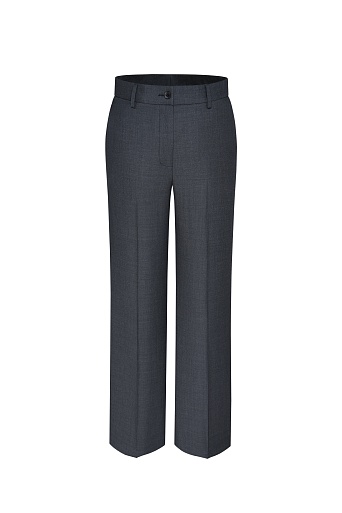 Прямые брюки со стрелками, темно-серые