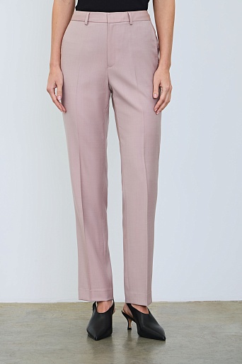 Прямые брюки из шерсти, пудровые ANNIKA
